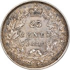 1871 H Canada Twenty Five 25 Cents Coin Type  obverse 2