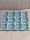 Vintage Ceramic 12 Count Egg Tray Beautiful Light Blue  1 Rare