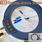 10x Magnifying Glass With Light And Stand  3-in-1 Adjustable Swing Floor Lamp  5