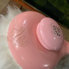 Vintage Pink Avon - Fluff Puff Perfumed Talc Dispenser Brush 1960s Mcm