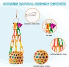 Bird Toys Parakeet Toy Parrot Chewing Shredding Foraging Toys With Rope Perch