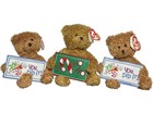 3 Ty Beanie Baby Beanie Greetings 2x You Did It    Ho Ho Ho Christmas