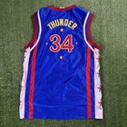 Harlem Globetrotters Basketball Jersey  34 Thunder Sz M Blue Classic Adult