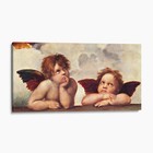 The Two Angels  Cherubs Raphael Sistine Madonna Canvas Wall Art Print