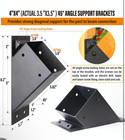 8pack 45 Degree Angle Support Bracket  For 4x4  Actual 3 5  x3 5   Pergolas 