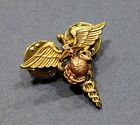Medical Usmc Corpsman Collar Brass Badge Pin Ega Marine Military Medic Insignia