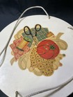 Vintage Princess Sewing Basket White Wicker Algonquin Il 11    Round 