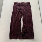 2003 Vintage Juicy Couture Women s Burgundy Velour Wide Leg Track Pants Size M