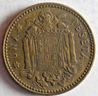1947  54  Spain Peseta - Excellent Coin - Free Ship - Bin  756