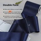 Deep Navy Satin Ribbon 4 Inch Wide Double Face Polyester Craft Fabric Ribbon    