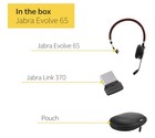 New Jabra Evolve 65 Ms Teams Wireless Headset Mono Includes Link 370 Usb Adapter