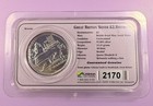 2001 Great Britain Britannia   2 1 Oz  958 Silver Coin Showpak Bu