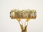     Sz s 6   7  8  9 Onyx Ring Designer  Semi-precious Genstone Vintage Crystals