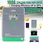 5200w 100a Mppt Solar Charge Controller 12v 24v 36v 48v Battery Pv Regulator Lcd