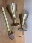 Two Vintage Mid-century Modern Aluminum Light Fixtures Gold-tone