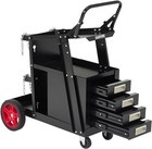 Heavy Duty Welding Cart With 4 Drawers  360   Rolling Trolley For Mig tig plasma