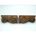 Pair Of 2 Lightweight Wood Corbels From Old Victorian Home Decorative Scroll
