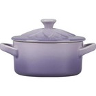 Le Creuset Mini Cocotte Sunflower Relief 8oz Bluebell Purple Provence New In Box