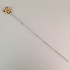 Antique Victorian Hat Pin Etched Dn Gold Filled Cap Fob Long 11 