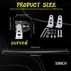 For Can-am Maverick X3 Upper Roof 50  Curved Led Light Bar  7   4  Pods Lights