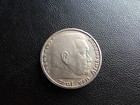 Germany 1939 A Hindenburg 5 Reichsmark Mark Silver Coin With Big Swastika M1