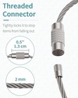 10x Stainless Steel Wire Rope Keychain Cable Key Ring Outdoor Hiking Craft Art