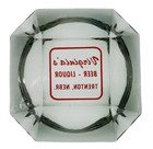 Vintage Glass Marketing Ashtray   Virginia s Beer   Liquor   Trenton Nebraska Ne