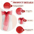 10 30 50pcs Chair Bows Sashes Tie Back Decor For Wedding Party Birthday Event