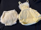 Vintage 1950s Baby Sun Suit With Ruffled Diaper Cover Sun Yellow Size 6 Months