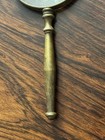 Antique Brass Magnifying Glass 8 Inch Ornamental Handle