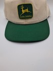 Vtg 80s 90s John Deere K-products Patch Farm Green Cream Snapback Hat Cap Farmer