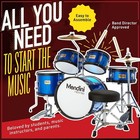 Mendini By Cecilio Kids Drum Set - Starter Drums With Bass  Toms  Snare  Silver-