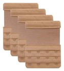 Tamlien 4 Hook Bra Extenders stretchy Soft Comfortable Bra Strap Skin Color