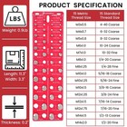 Joblikebrez Thread Checker Tool - Rustproof Nut   Bolt Size Finder