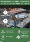 Campingmoon 3 In 1 Flatpack Portable Fire Pit Grill 14 Inch Foldable Stainless