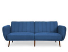 Modern Sofa Bed Convertible Futon Sofa W  3-level Adjustable Angle Function Navy