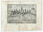 Antique Map  azamurum   azemmour-morocco  Francesco Valegio-d  Rascicotti c 1598