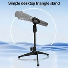 2pcs Desk table Top Microphone Stand Mic Tripod Clip Holder Foldable Adjustable