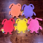 5x Ugly Doll Ox Uglyverse Edition 2003 Lot W  Tags Orange Purple Red Yellow Pink