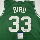 Autographed signed Larry Bird Boston Green Basketball Jersey Psa dna Coa