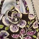 Vera Bradley Purple Floral Quilted Satchel Zip Detachable Strap Pockets