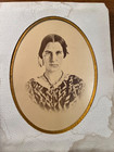 Early 1900 s 8x6  Early Photo Native American Woman Portrait Feathers In Hair