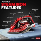 Utopia Home Iron For Clothes 1800w Adjustable Steam Self Clean Black Red