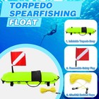 Spearfishing Buoy  Hi-visibility Inflatable Torpedo Buoy Float Signal Floater Ba