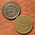 Two  2  1853 Braided Hair Large Cents     Decent Lower-priced Examples
