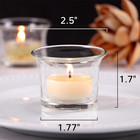 Tealight Candle Holder Set Of 12- Clear Glass Votive Candle Holders Bulk For Val