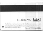Palms Casino - Las Vegas  Nv - 14th Issue Slot Card  Rev Palms Logo Right photo