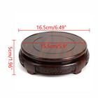 Chinese Wooden Display Stand Hand Carved Round Pedestal Bonsai Teapot Vase Base
