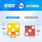 Gse Pro Aaa Grade Precision 19mm Casino Craps Dice Set Of 5  yellow 