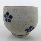 Japanese Arita Ware Porcelain Teacup Vtg White Blue Plum Blossom Yunomi Tc470
